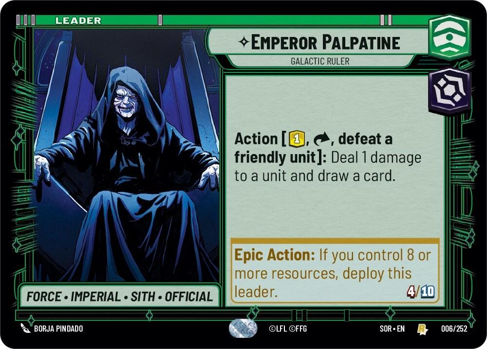 Emperor Palpatine - Galactic Ruler (006/252) [Spark of Rebellion] | BD Cosmos
