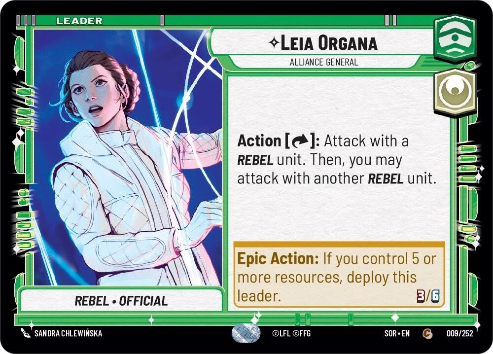 Leia Organa - Alliance General (009/252) [Spark of Rebellion] | BD Cosmos