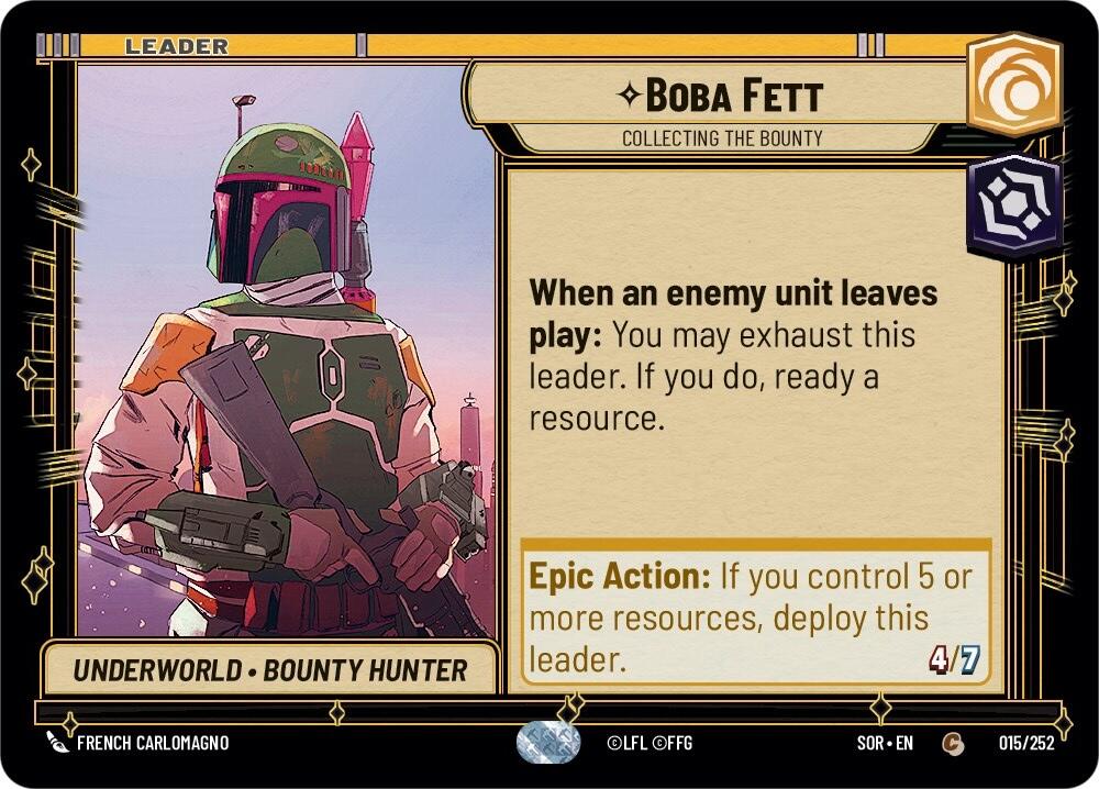 Boba Fett - Collecting the Bounty (015/252) [Spark of Rebellion] | BD Cosmos