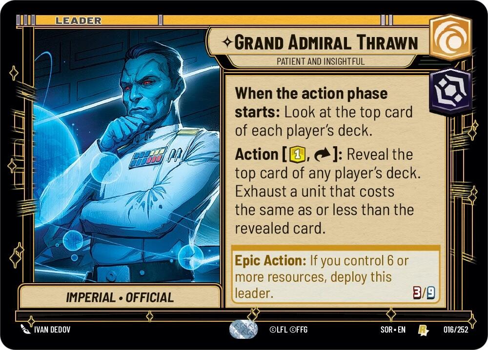 Grand Admiral Thrawn - Patient and Insightful (016/252) [Spark of Rebellion] | BD Cosmos