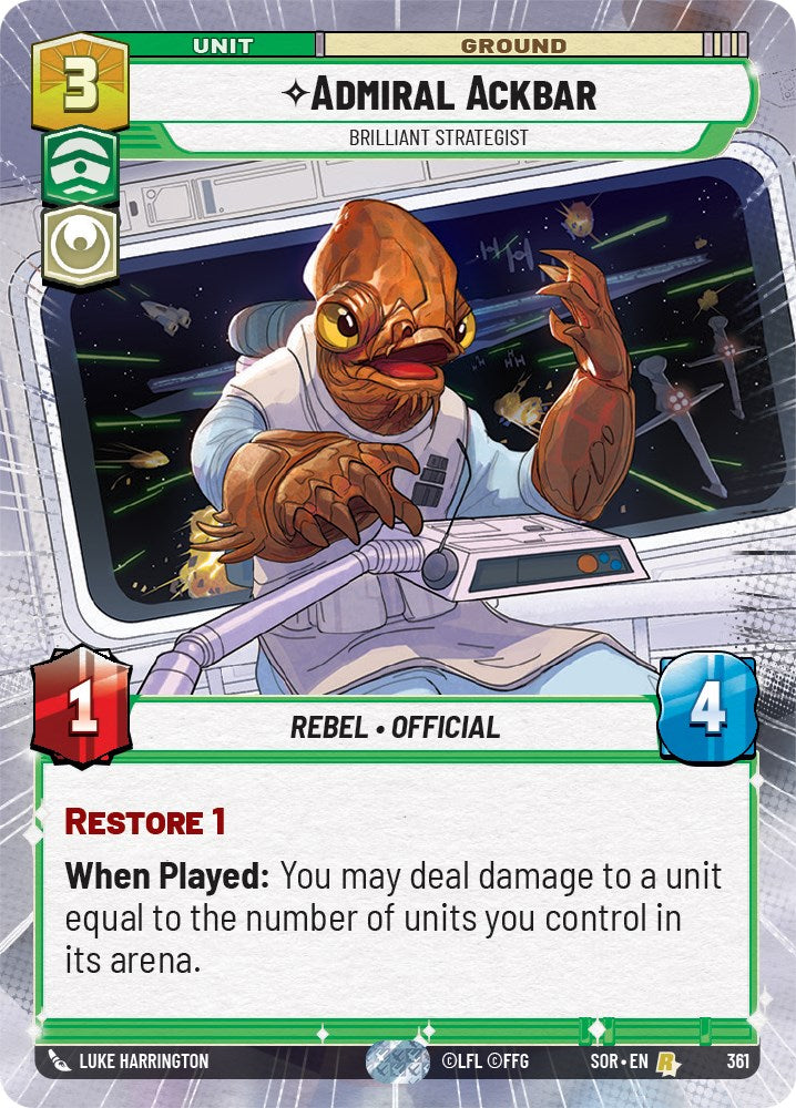 Admiral Ackbar - Brilliant Strategist (Hyperspace) (361) [Spark of Rebellion] | BD Cosmos