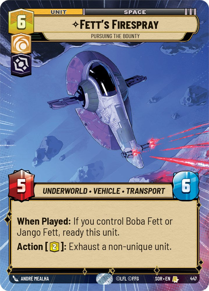 Fett's Firespray - Pursuing the Bounty (Hyperspace) (447) [Spark of Rebellion] | BD Cosmos