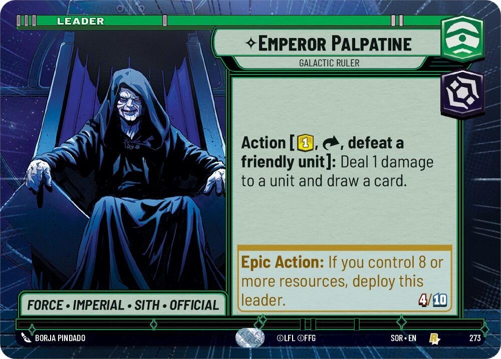 Emperor Palpatine - Galactic Ruler (Hyperspace) (273) [Spark of Rebellion] | BD Cosmos