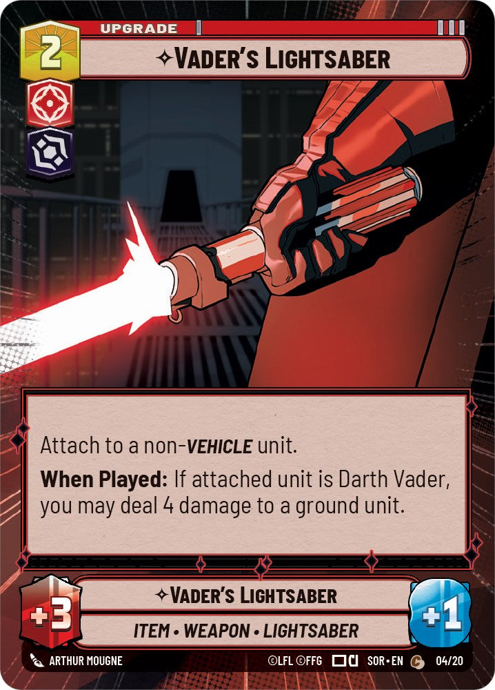 Vader's Lightsaber (Hyperspace) (Weekly Play Promo) (4/20) [Spark of Rebellion Promos] | BD Cosmos