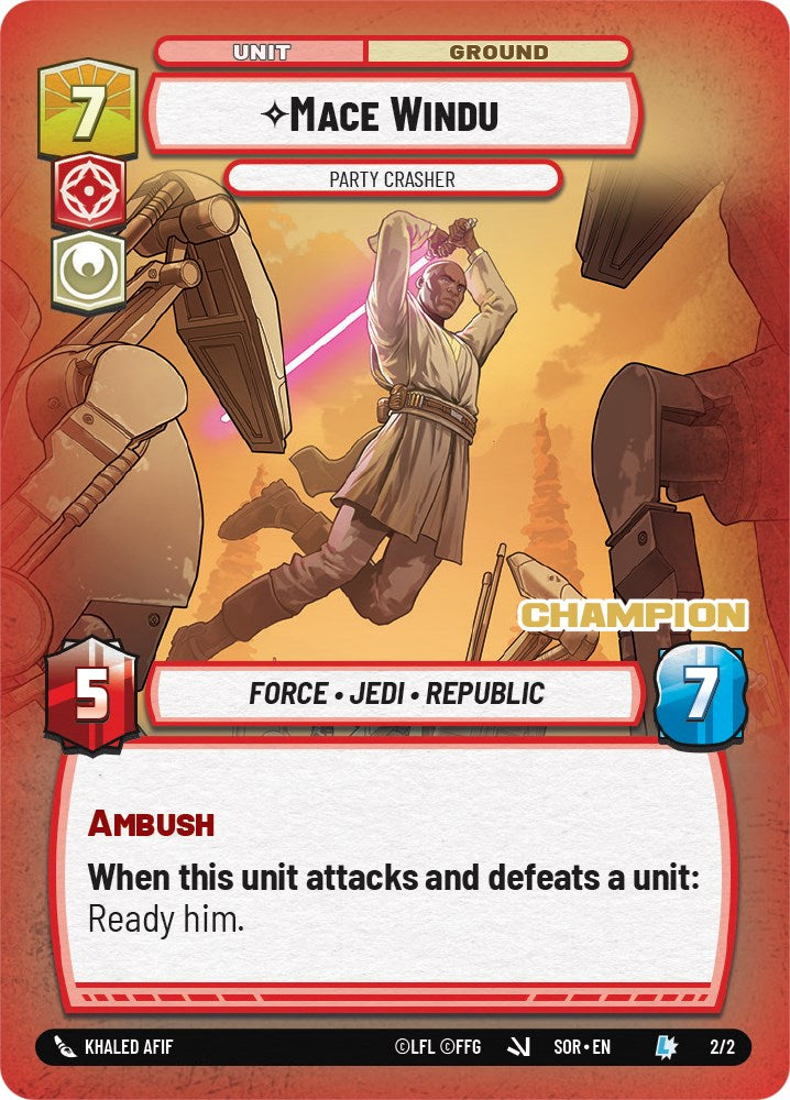 Mace Windu - Party Crasher (Champion) (2/2) [Spark of Rebellion Promos] | BD Cosmos