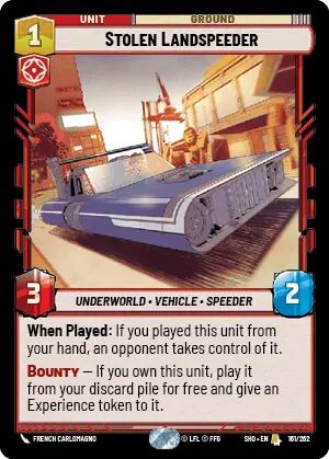 Stolen Landspeeder (161/262) [Shadows of the Galaxy] | BD Cosmos