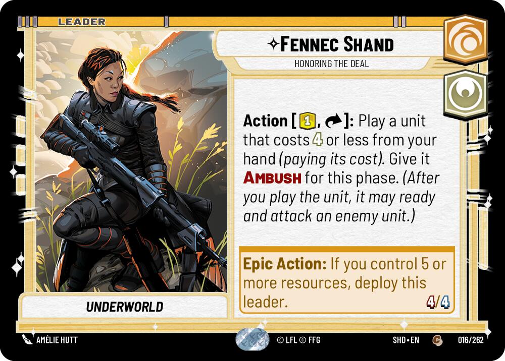 Fennec Shand - Honoring the Deal (016/262) [Shadows of the Galaxy] | BD Cosmos
