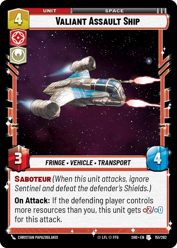 Valiant Assault Ship (151/262) [Shadows of the Galaxy] | BD Cosmos