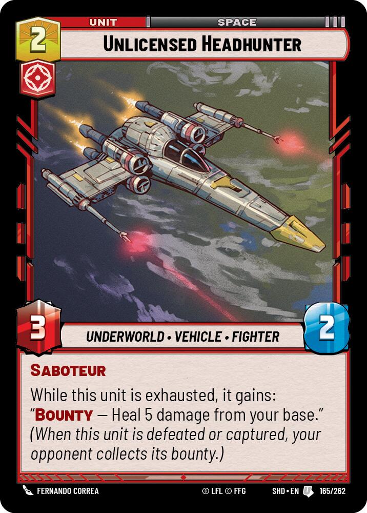 Unlicensed Headhunter (165/262) [Shadows of the Galaxy] | BD Cosmos