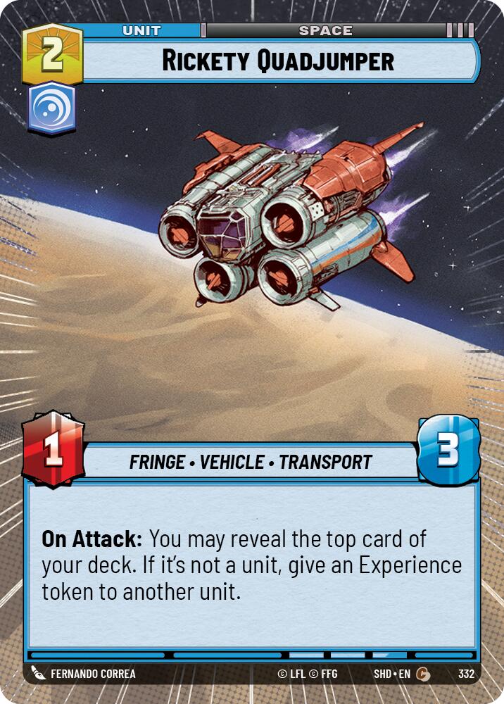 Rickety Quadjumper (Hyperspace) (332) [Shadows of the Galaxy] | BD Cosmos