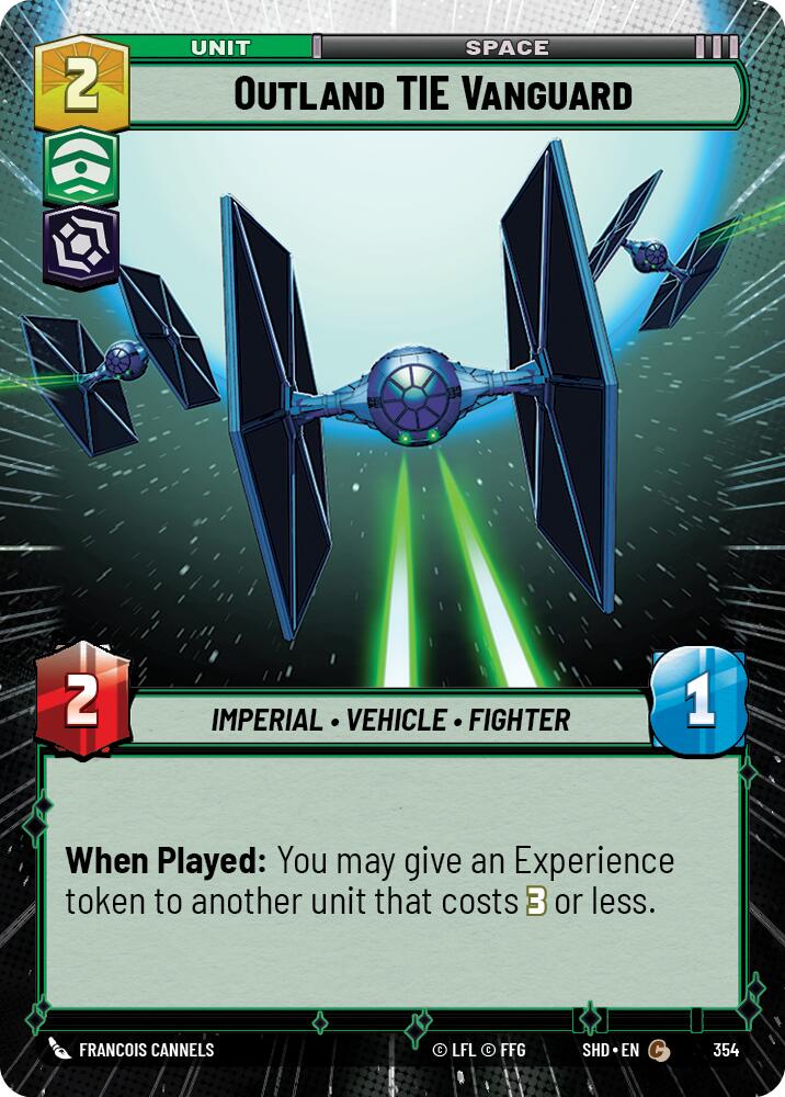 Outland TIE Vanguard (Hyperspace) (354) [Shadows of the Galaxy] | BD Cosmos