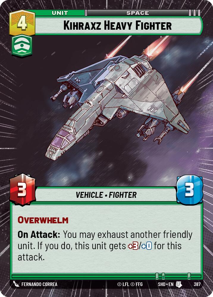 Kihraxz Heavy Fighter (Hyperspace) (387) [Shadows of the Galaxy] | BD Cosmos