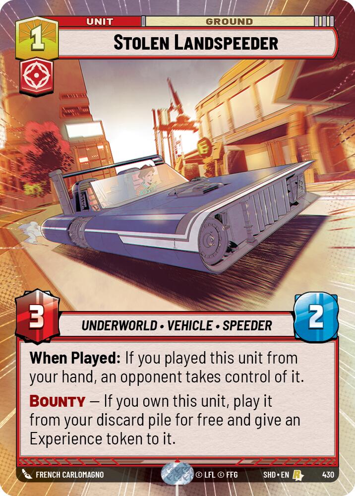 Stolen Landspeeder (Hyperspace) (430) [Shadows of the Galaxy] | BD Cosmos