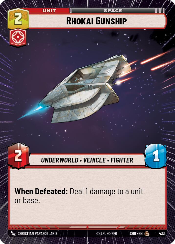 Rhokai Gunship (Hyperspace) (433) [Shadows of the Galaxy] | BD Cosmos