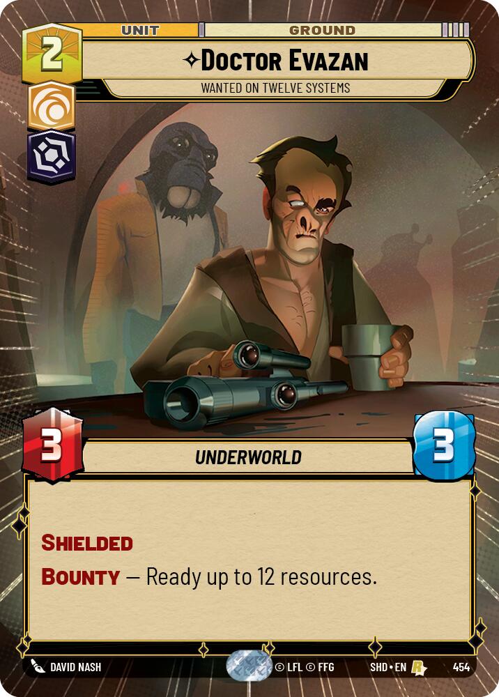 Doctor Evazan - Wanted on Twelve Systems (Hyperspace) (454) [Shadows of the Galaxy] | BD Cosmos