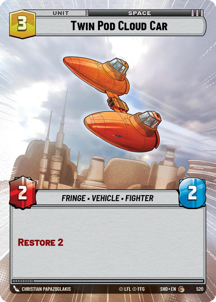 Twin Pod Cloud Car (Hyperspace) (520) [Shadows of the Galaxy] | BD Cosmos