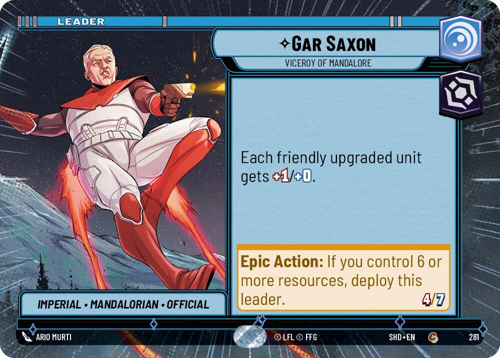 Gar Saxon - Viceroy of Mandalore (Hyperspace) (281) [Shadows of the Galaxy] | BD Cosmos