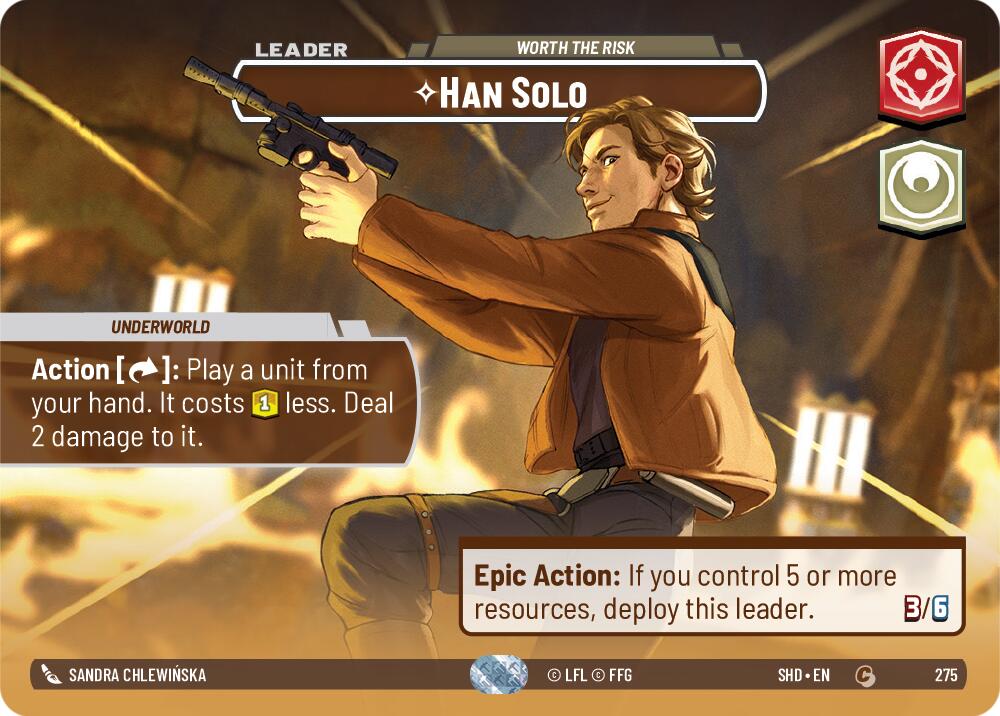 Han Solo - Worth the Risk (Showcase) (275) [Shadows of the Galaxy] | BD Cosmos