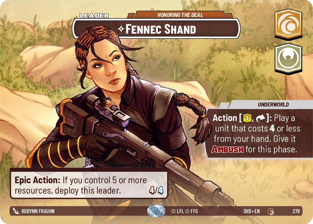 Fennec Shand - Honoring the Deal (Showcase) (278) [Shadows of the Galaxy] | BD Cosmos