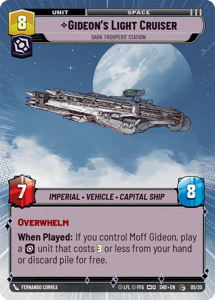 Gideon's Light Cruiser - Dark Troopers' Station (Hyperspace) (05/20) [Shadows of the Galaxy: Weekly Play] | BD Cosmos