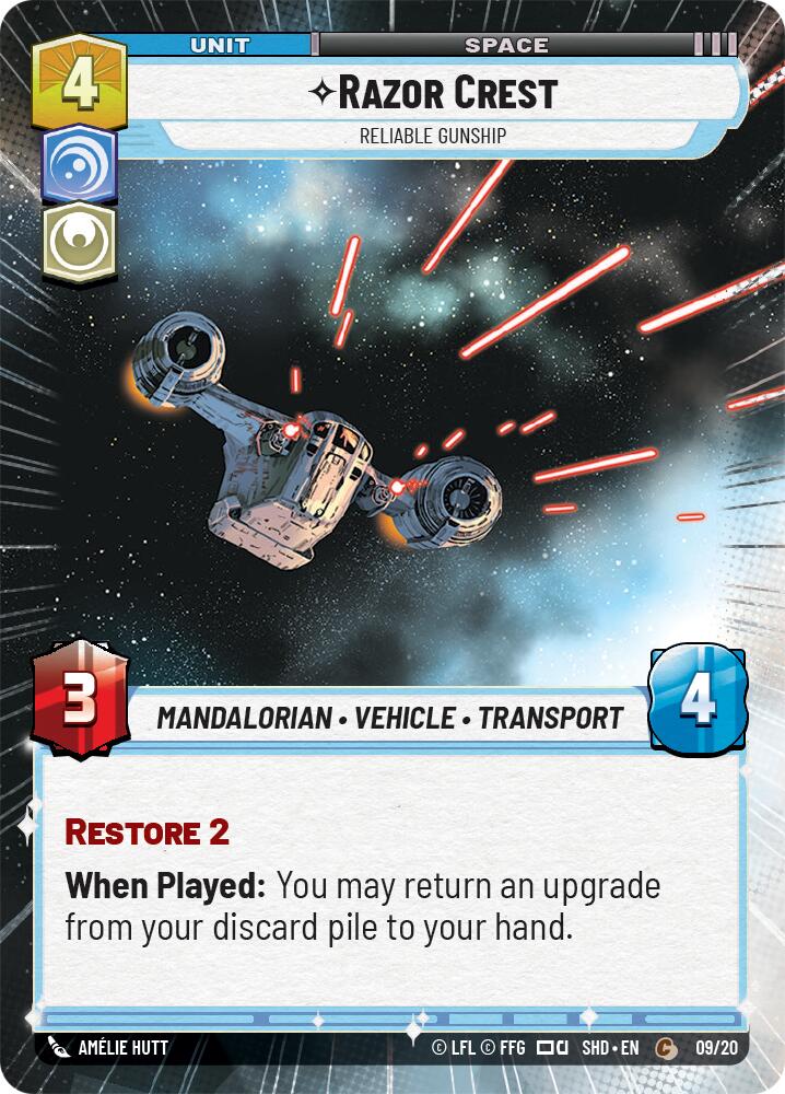Razor Crest - Reliable Gunship (Hyperspace) (09/20) [Shadows of the Galaxy: Weekly Play] | BD Cosmos