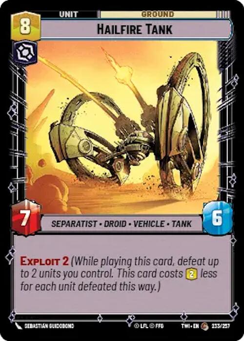 Hailfire Tank (233/257) [Twilight of the Republic] | BD Cosmos