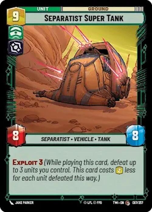 Separatist Super Tank (087/257) [Twilight of the Republic] | BD Cosmos