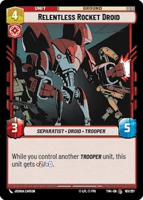 Relentless Rocket Droid (163/257) [Twilight of the Republic] | BD Cosmos