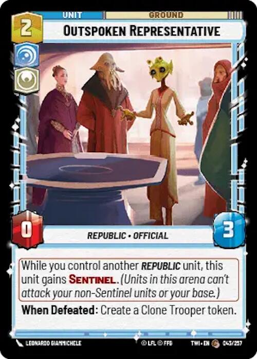 Outspoken Representative (043/257) [Twilight of the Republic] | BD Cosmos