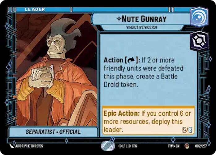 Nute Gunray - Vindictive Viceroy (002/257) [Twilight of the Republic] | BD Cosmos