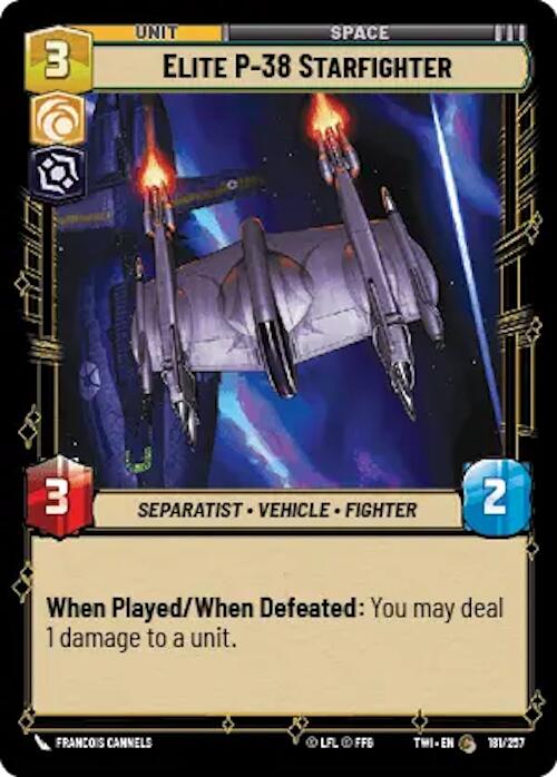 Elite P-38 Starfighter (181/257) [Twilight of the Republic] | BD Cosmos