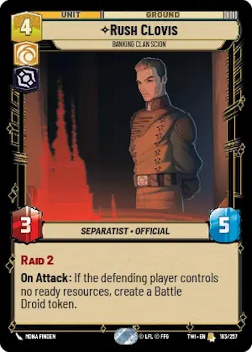 Rush Clovis - Banking Clan Scion (183/257) [Twilight of the Republic] | BD Cosmos