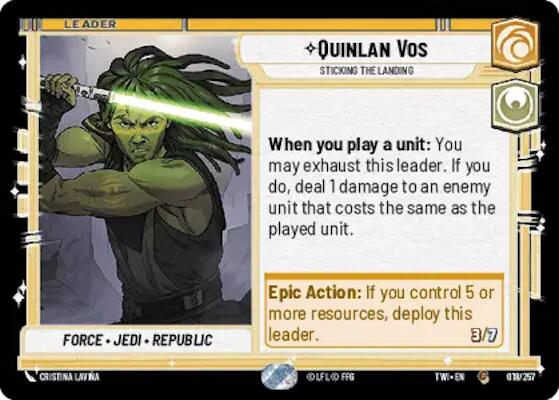 Quinlan Vos - Sticking the Landing (018/257) [Twilight of the Republic] | BD Cosmos