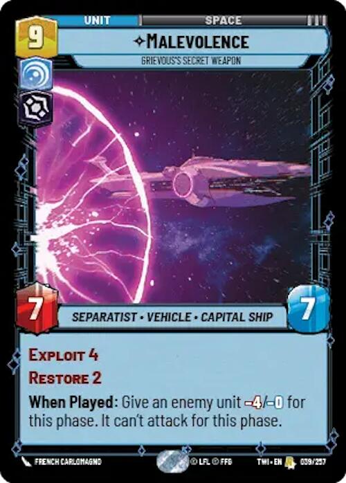 Malevolence - Grievous's Secret Weapon (039/257) [Twilight of the Republic] | BD Cosmos
