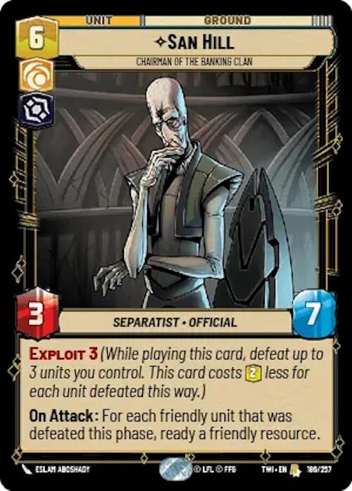 San Hill - Chairman of the Banking Clan (186/257) [Twilight of the Republic] | BD Cosmos