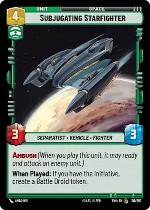 Subjugating Starfighter (112/257) [Twilight of the Republic] | BD Cosmos