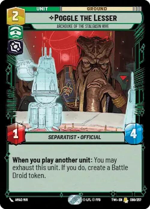 Poggle the Lesser - Archduke of the Stalgasin Hive (080/257) [Twilight of the Republic] | BD Cosmos