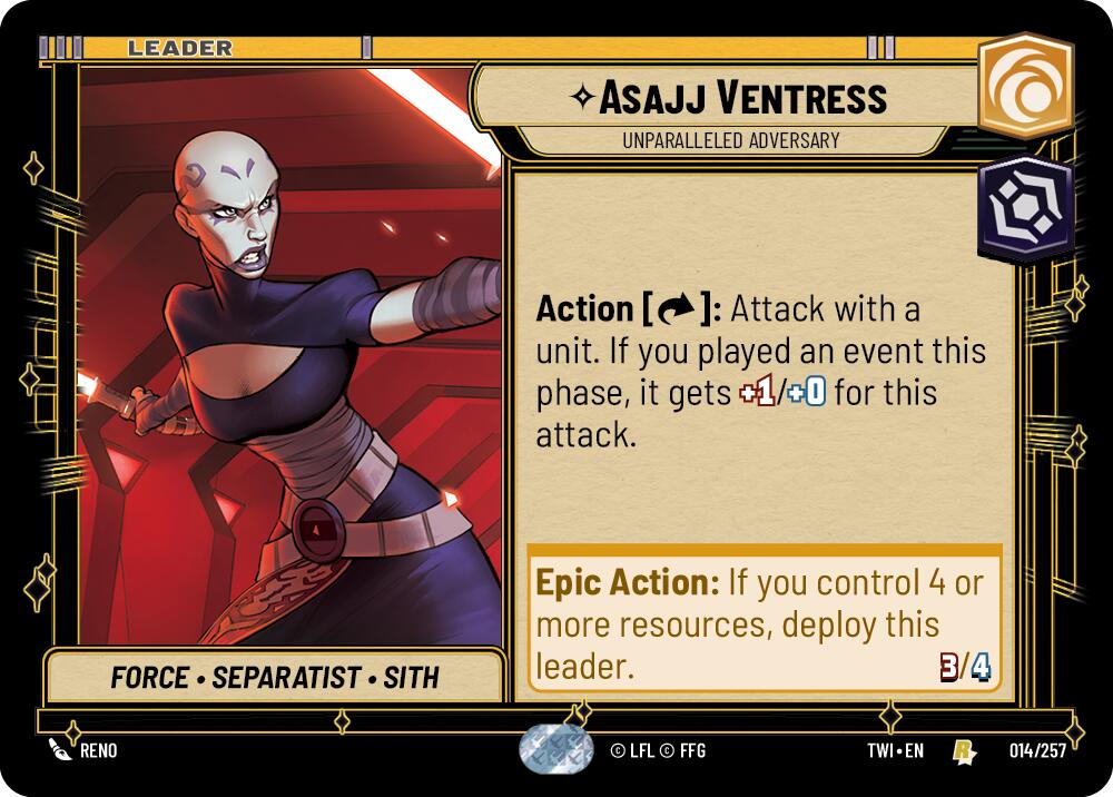 Asajj Ventress - Unparalleled Adversary (014/257) [Twilight of the Republic] | BD Cosmos