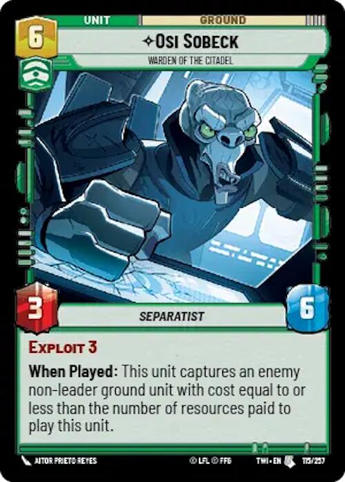 Osi Sobeck - Warden of the Citadel (115/257) [Twilight of the Republic] | BD Cosmos
