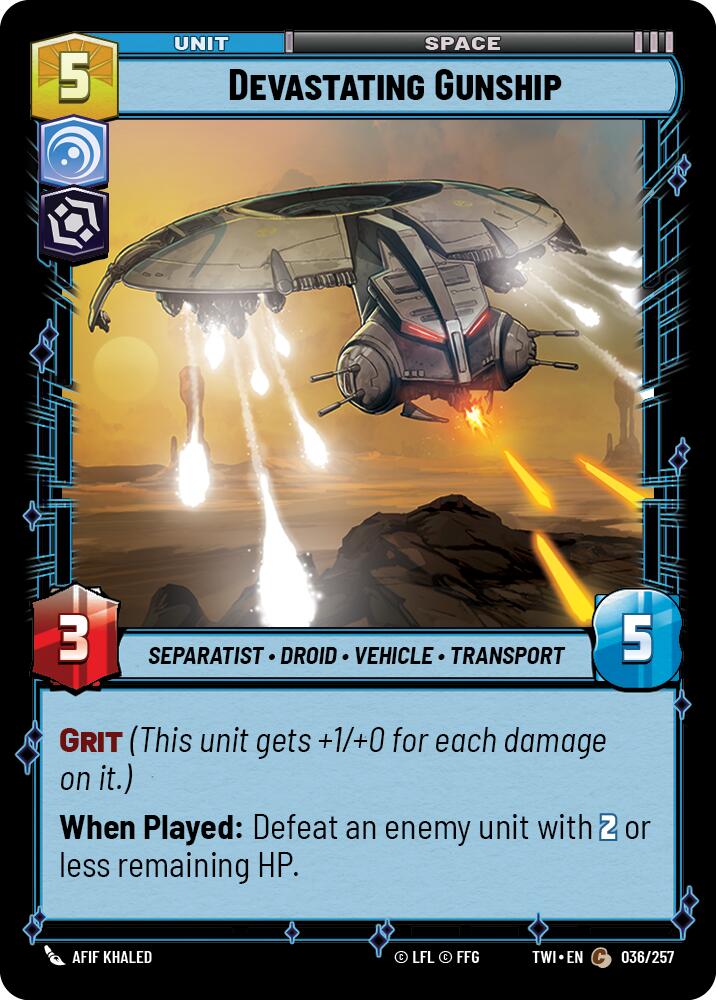 Devastating Gunship (036/257) [Twilight of the Republic] | BD Cosmos
