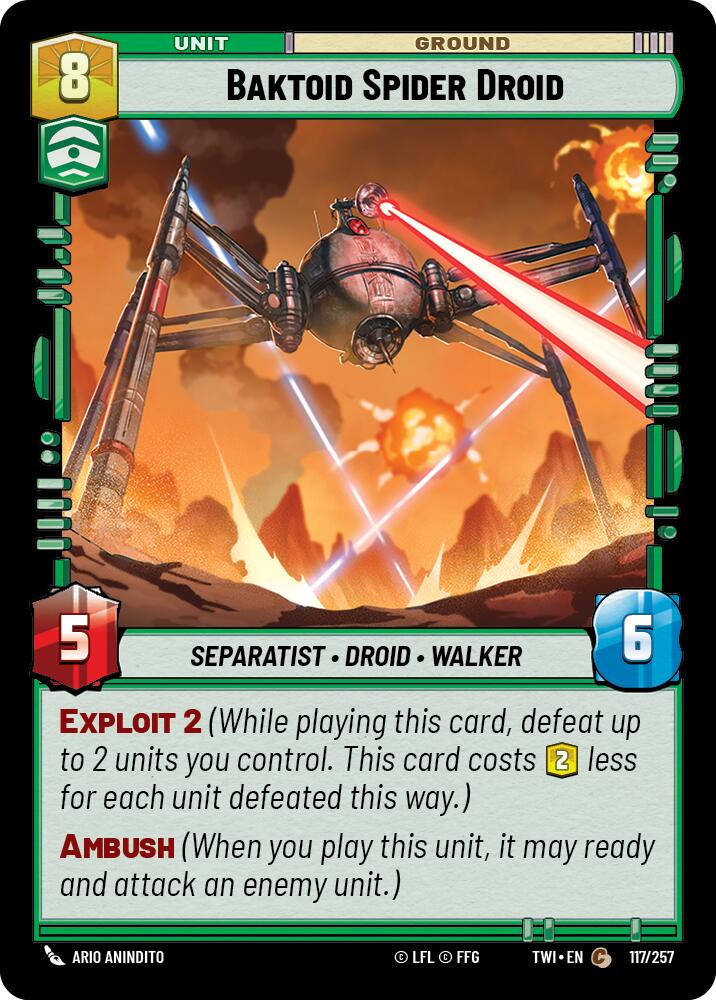 Baktoid Spider Droid (117/257) [Twilight of the Republic] | BD Cosmos