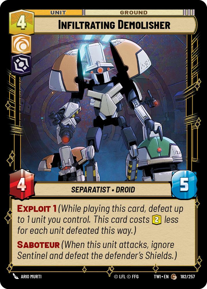 Infiltrating Demolisher (182/257) [Twilight of the Republic] | BD Cosmos