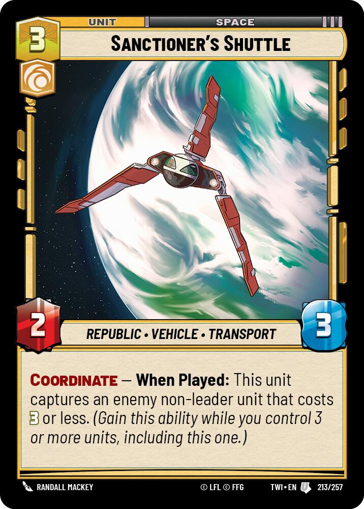 Sanctioner's Shuttle (213/257) [Twilight of the Republic] | BD Cosmos