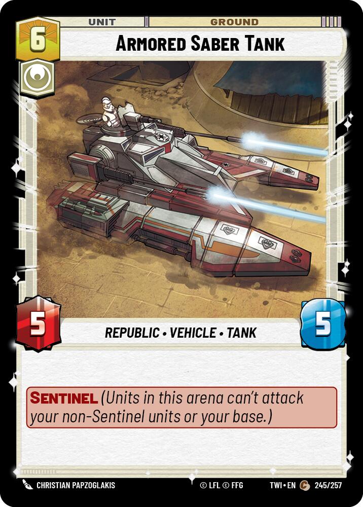 Armored Saber Tank (245/257) [Twilight of the Republic] | BD Cosmos