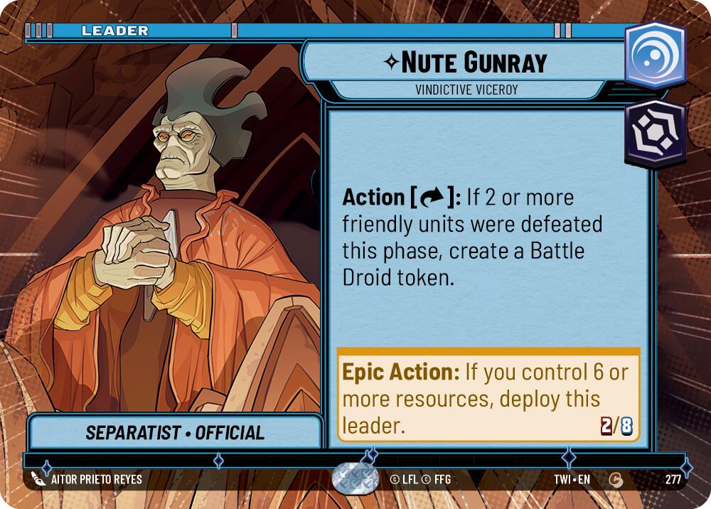 Nute Gunray - Vindictive Viceroy (Hyperspace) (277) [Twilight of the Republic] | BD Cosmos