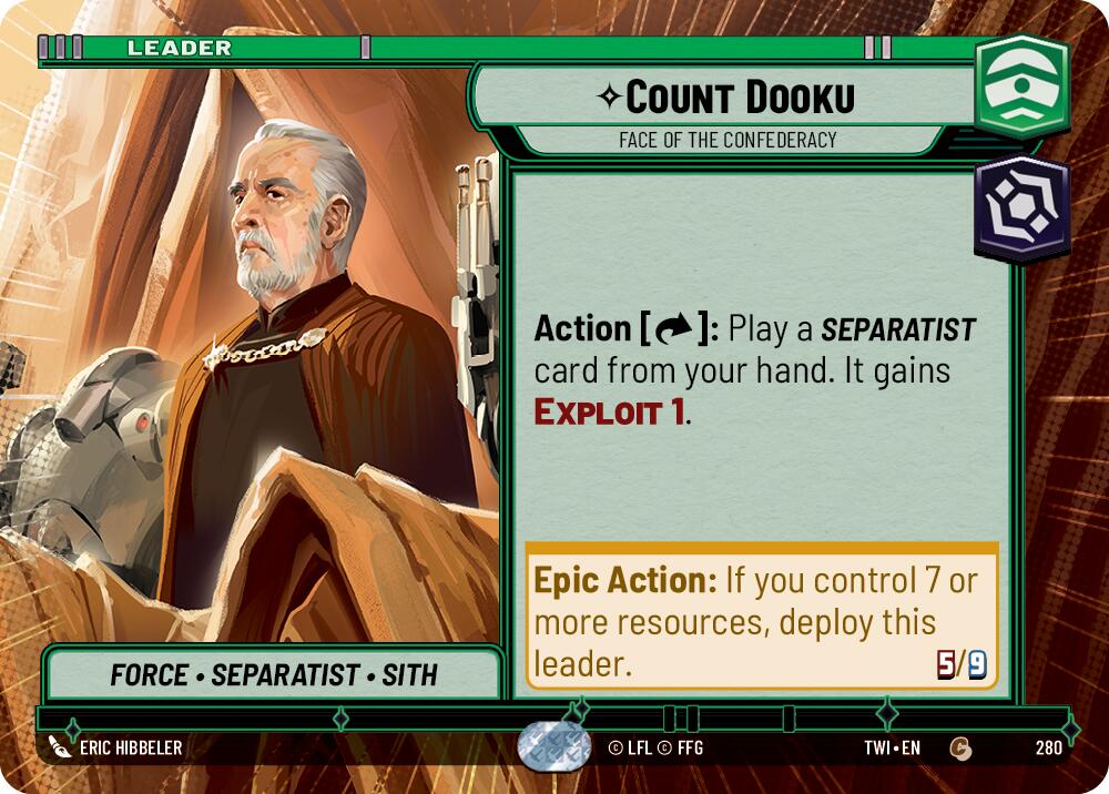 Count Dooku - Face of the Confederacy (Hyperspace) (280) [Twilight of the Republic] | BD Cosmos