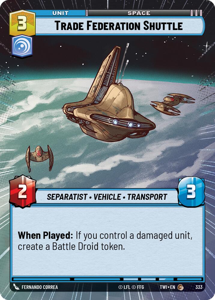 Trade Federation Shuttle (Hyperspace) (333) [Twilight of the Republic] | BD Cosmos