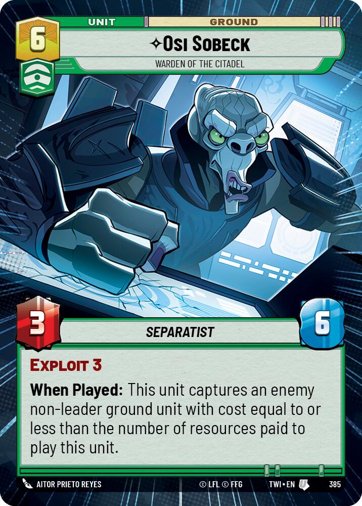 Osi Sobeck - Warden of the Citadel (Hyperspace) (385) [Twilight of the Republic] | BD Cosmos