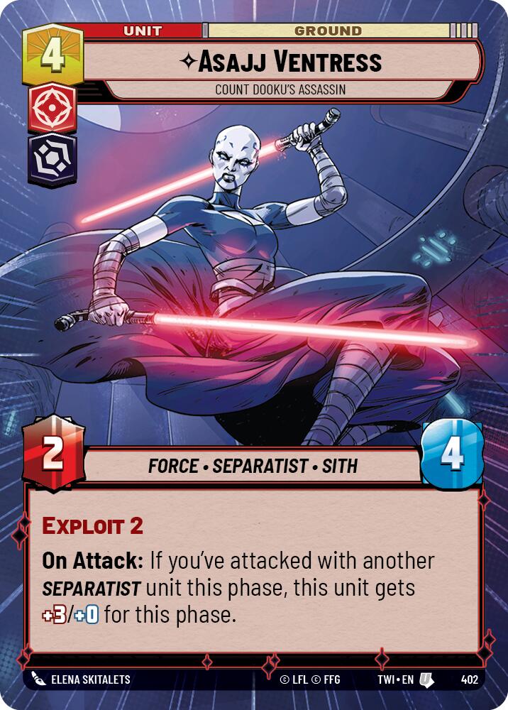Asajj Ventress - Count Dooku's Assassin (Hyperspace) (402) [Twilight of the Republic] | BD Cosmos