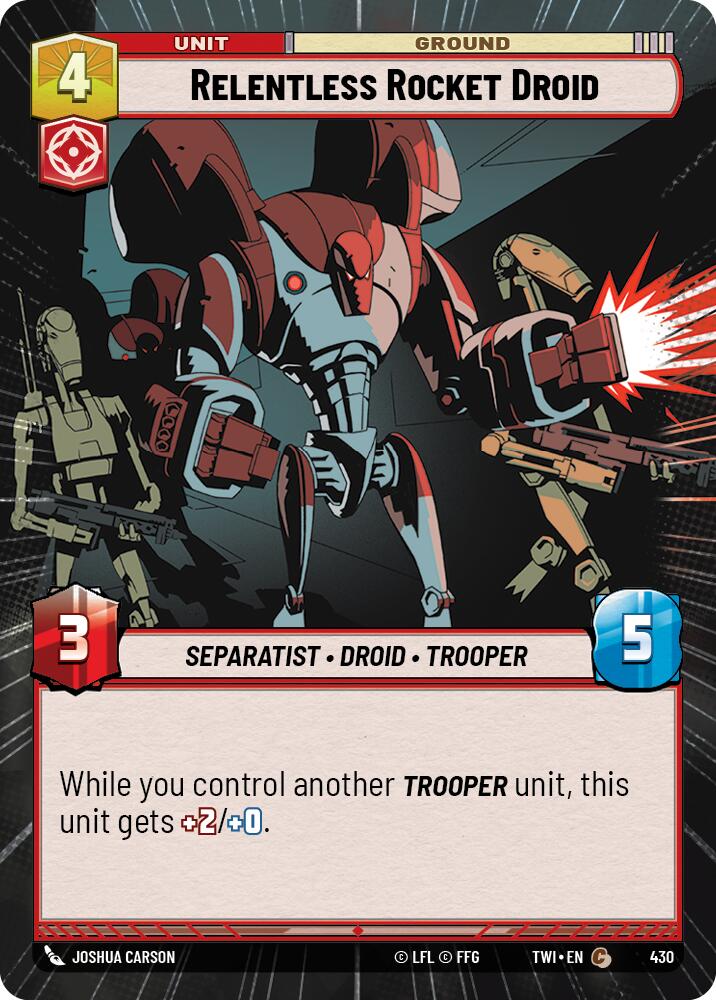 Relentless Rocket Droid (Hyperspace) (430) [Twilight of the Republic] | BD Cosmos